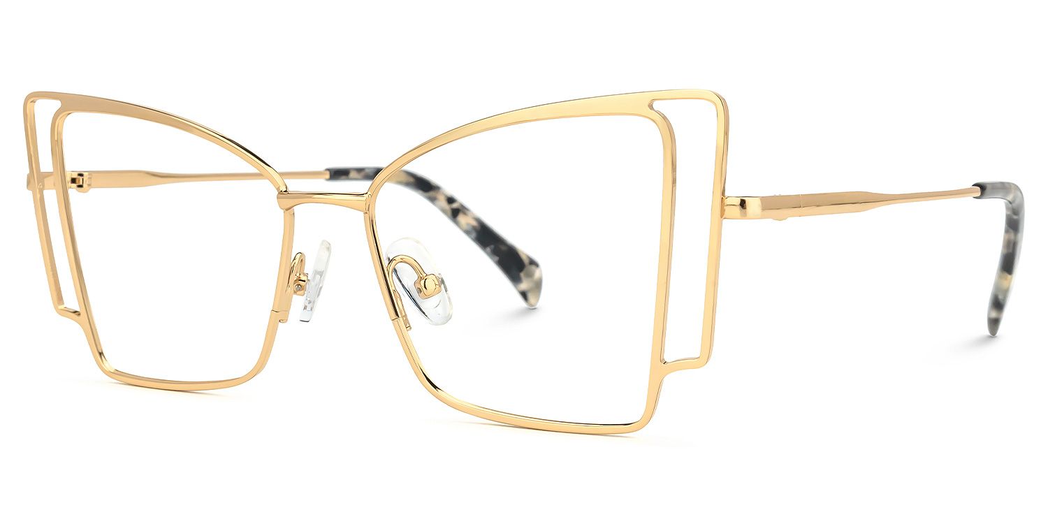Tapacia Geometric Gold Glasses | ZEELOOL UK1