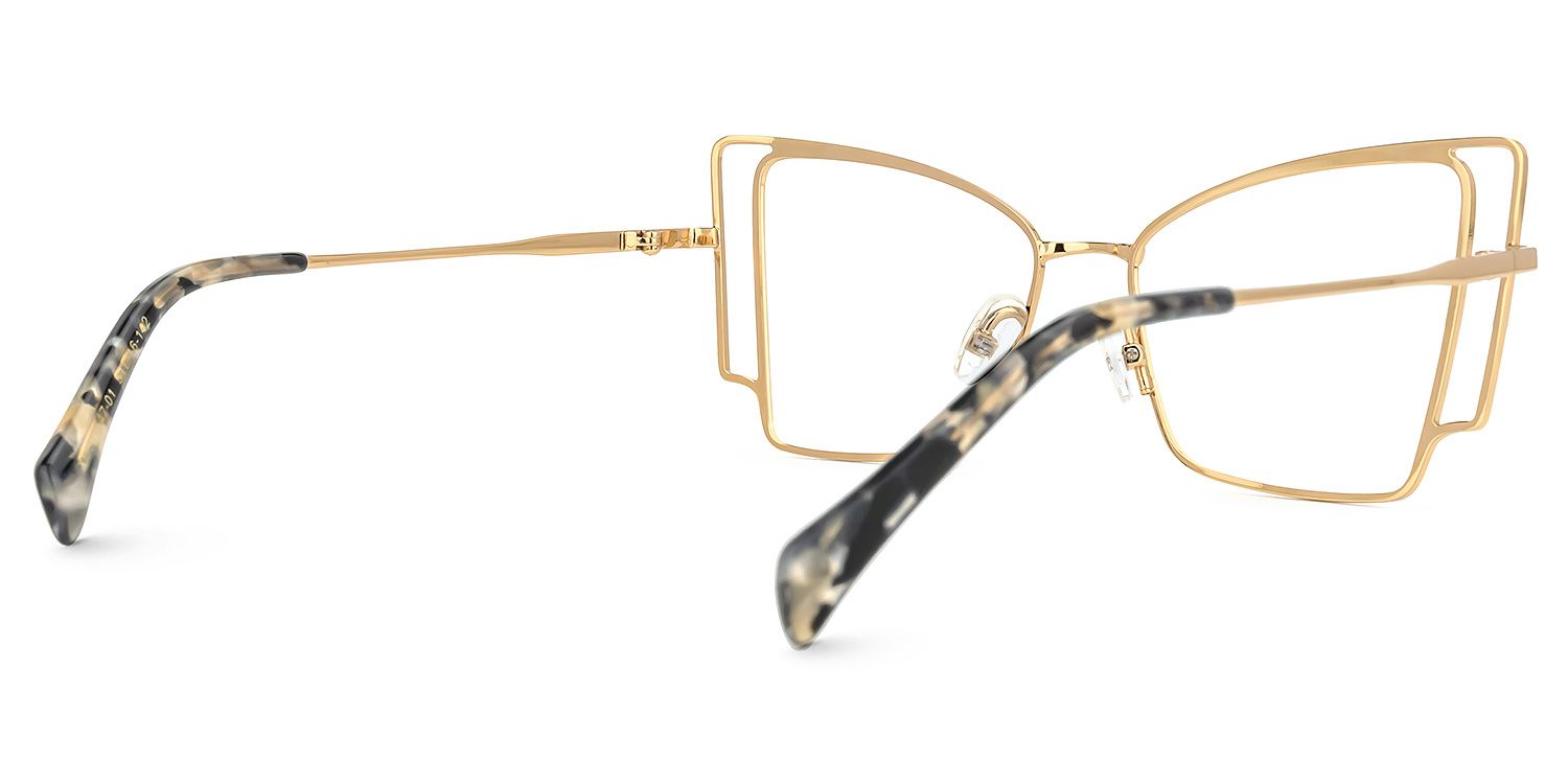 Tapacia Geometric Gold Glasses | ZEELOOL UK3