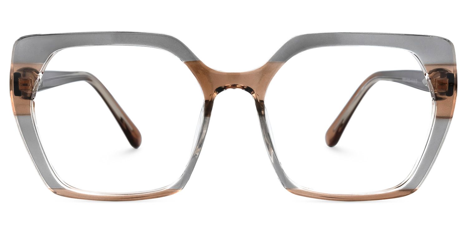 Diego Square Gray Glasses | ZEELOOL UK0