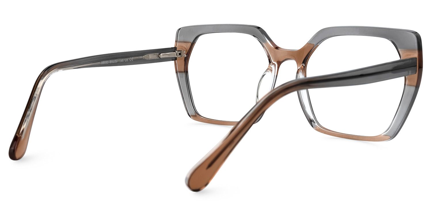 Diego Square Gray Glasses | ZEELOOL UK3