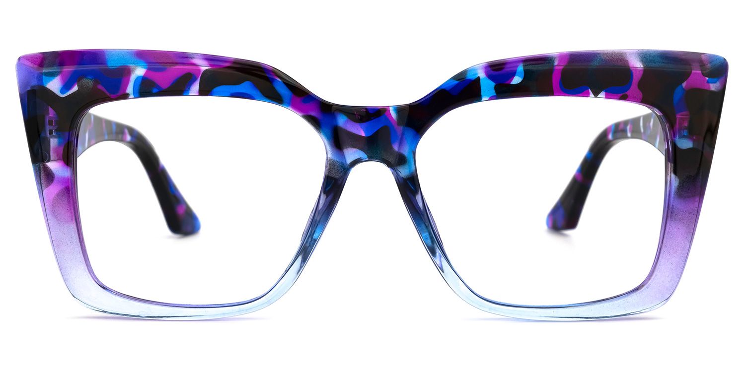 Tyhishia Square Purple-Tortoise Glasses | ZEELOOL UK0
