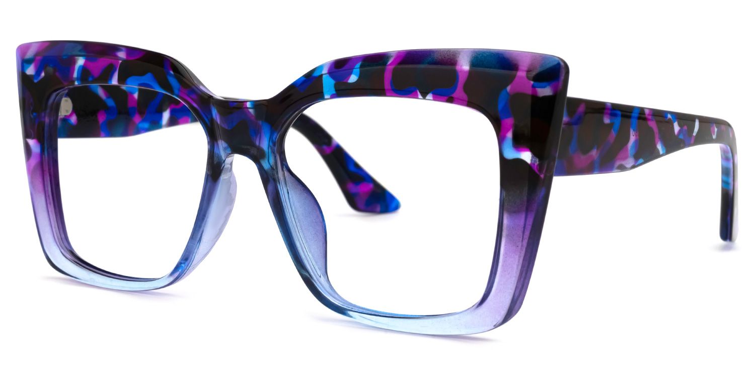 Tyhishia Square Purple-Tortoise Glasses | ZEELOOL UK1