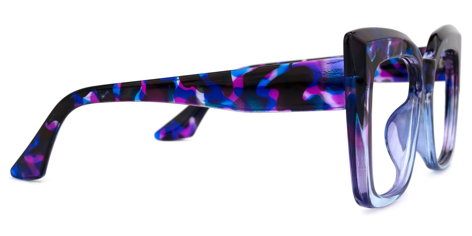 Tyhishia Square Purple-Tortoise Glasses | ZEELOOL UK2