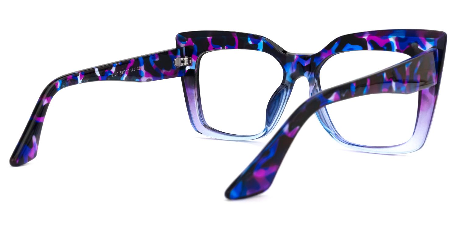 Tyhishia Square Purple-Tortoise Glasses | ZEELOOL UK3