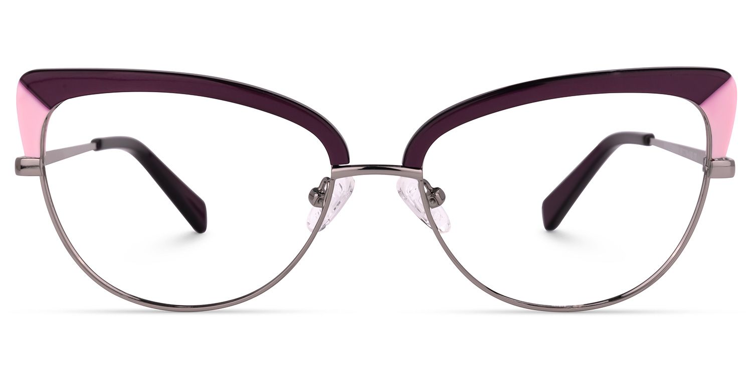 Myrdaliz Browline Dark-Red Glasses | ZEELOOL UK0
