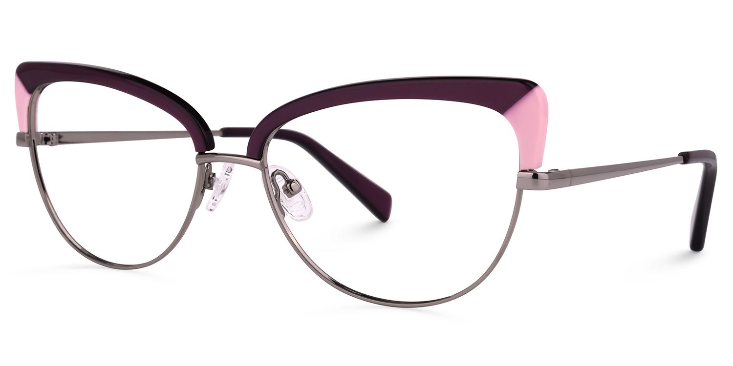 Myrdaliz Browline Dark-Red Glasses | ZEELOOL UK1