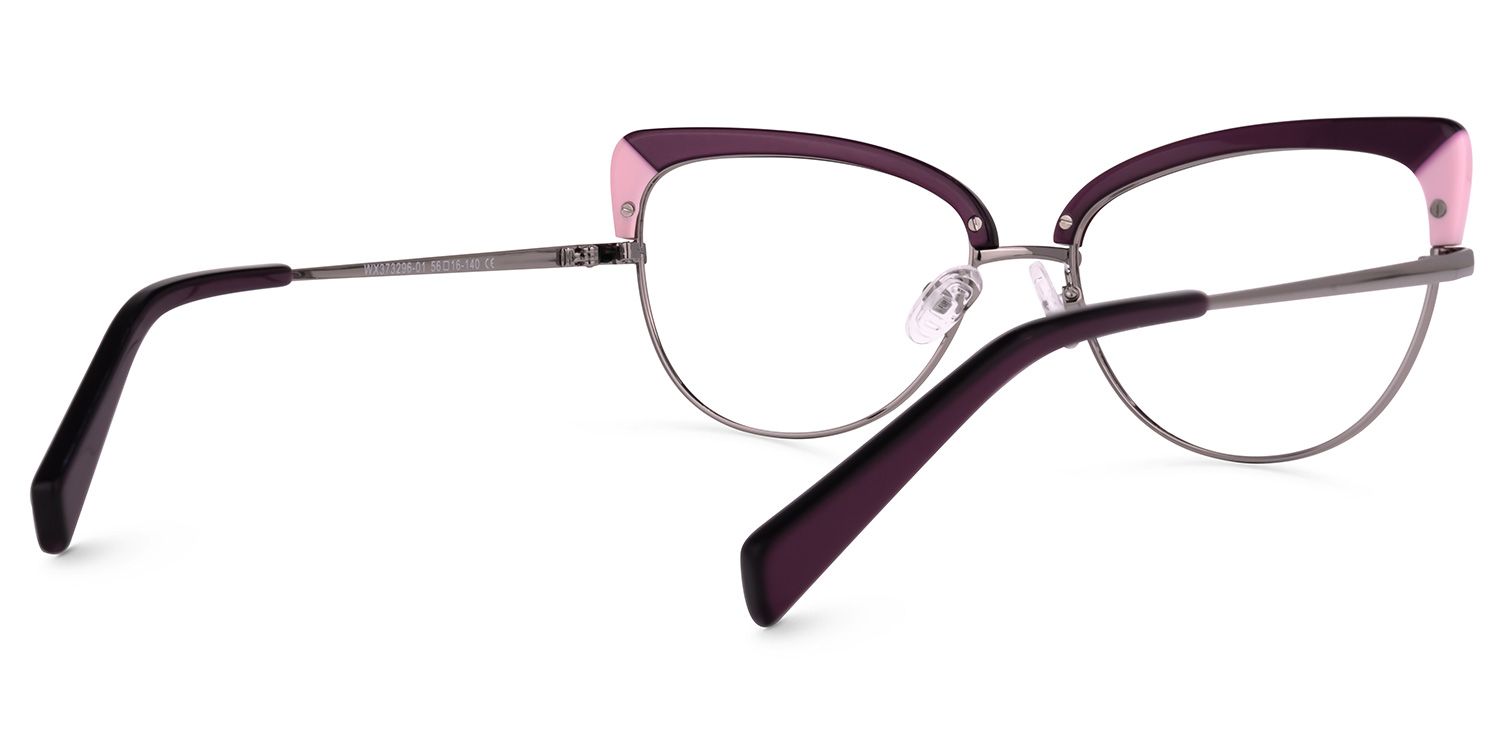 Myrdaliz Browline Dark-Red Glasses | ZEELOOL UK3