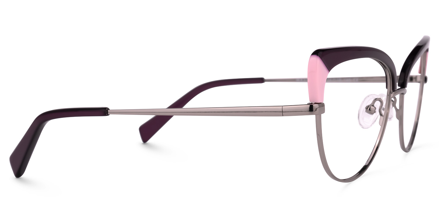 Myrdaliz Browline Dark-Red Glasses | ZEELOOL UK2