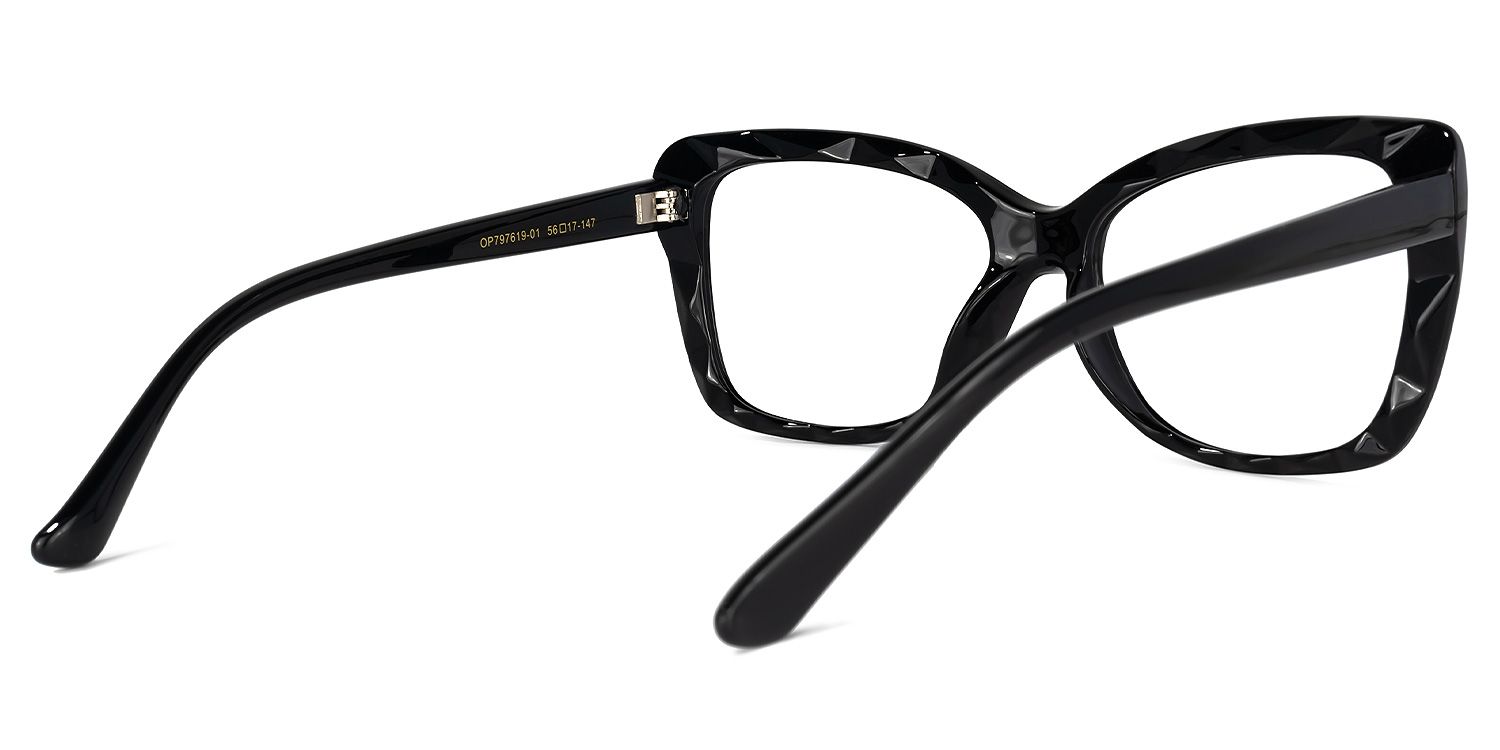 Wendell Black Cat Eye Frame Glasses | ZEELOOL UK3
