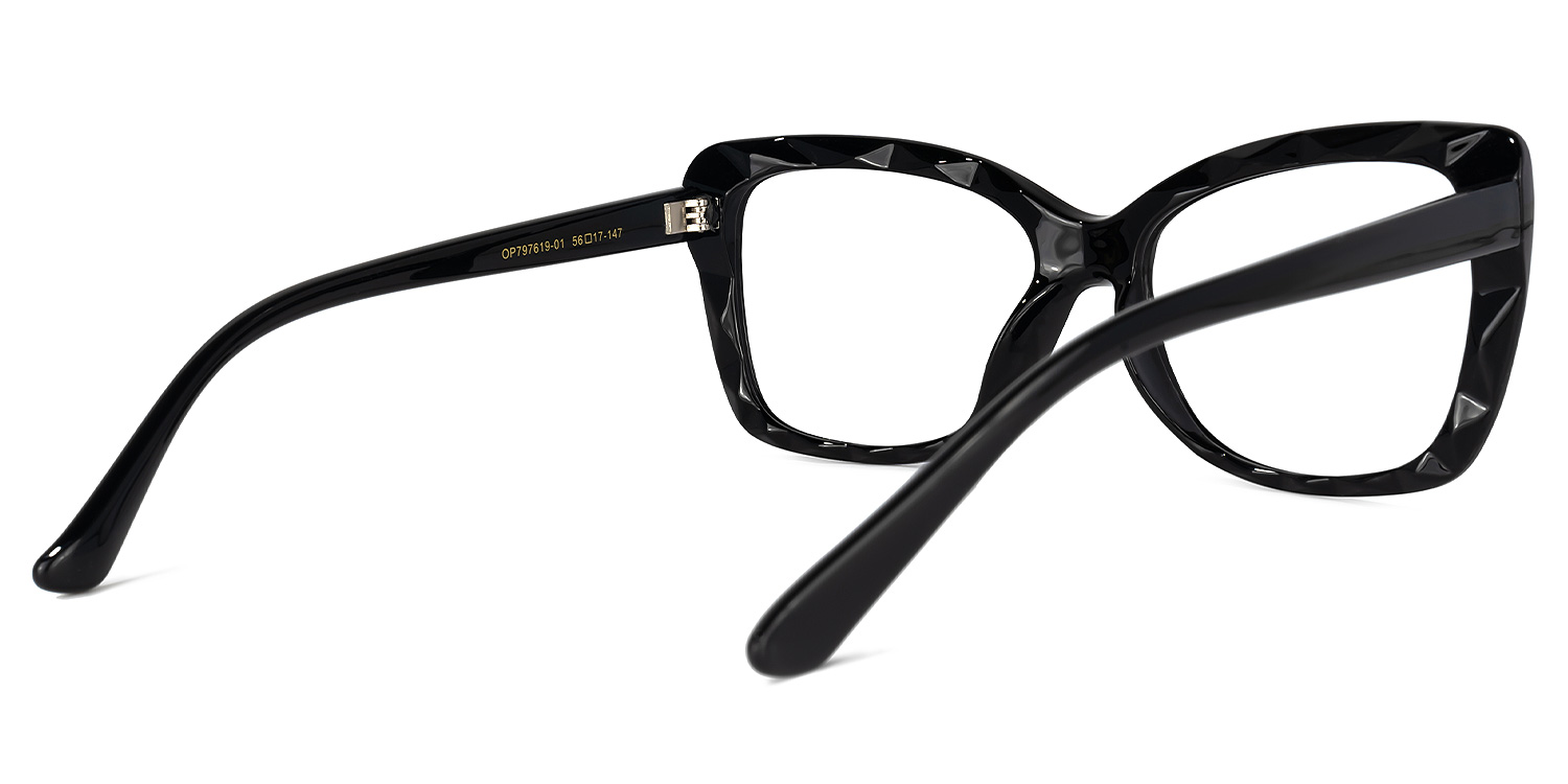 Wendell Black Cat Eye Frame Glasses | ZEELOOL UK3