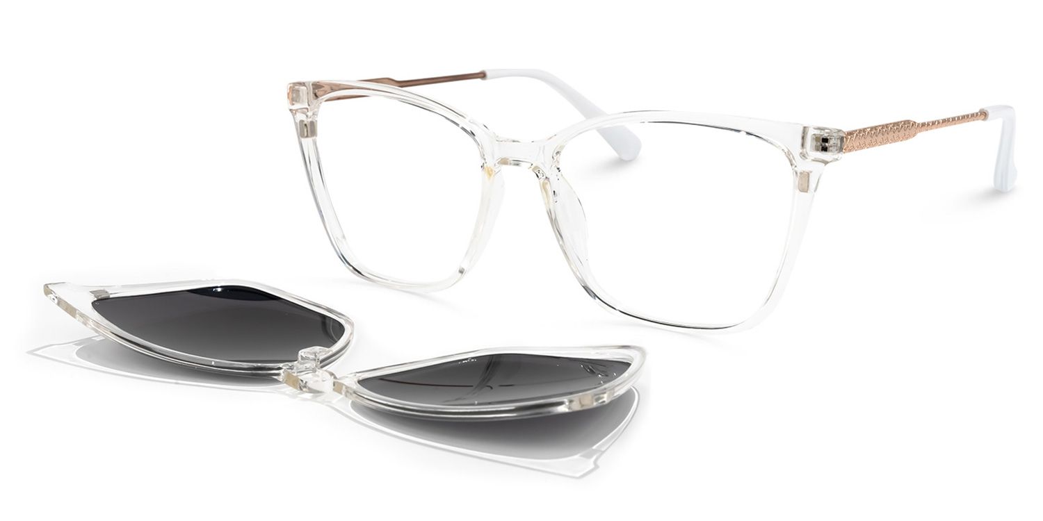 Curtina Clip-on Clear Glasses | ZEELOOL UK2