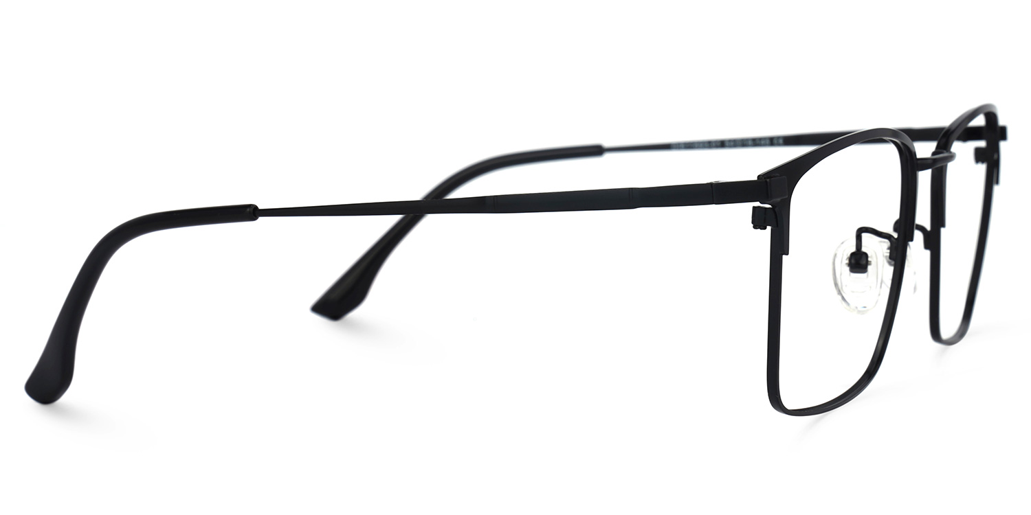 Jones Rectangle Black Glasses | ZEELOOL UK2