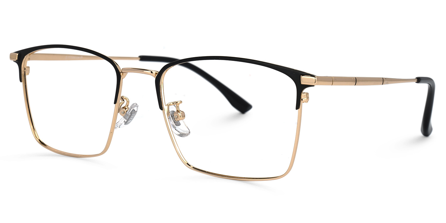 Jones Rectangle Rose-Gold Glasses | ZEELOOL UK1