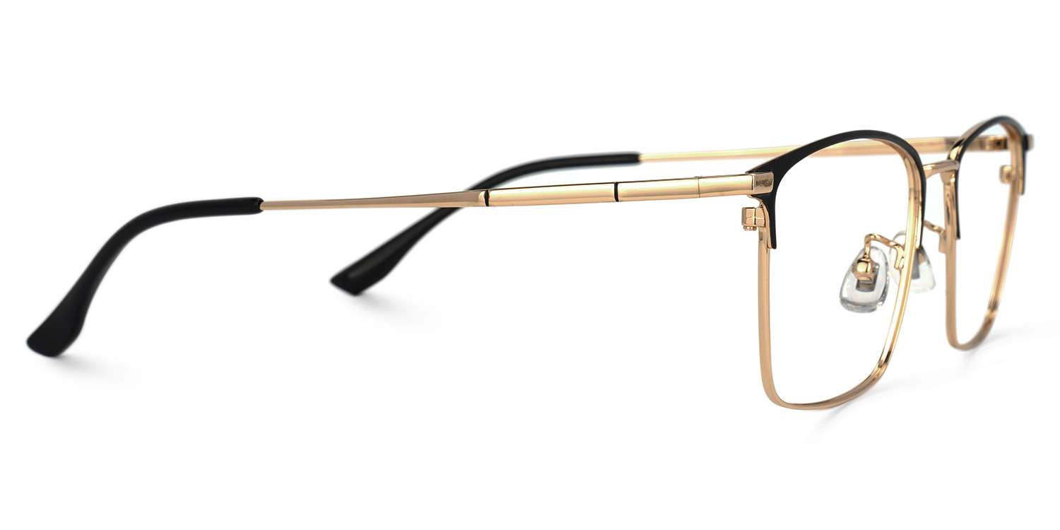 Jones Rectangle Rose-Gold Glasses | ZEELOOL UK2