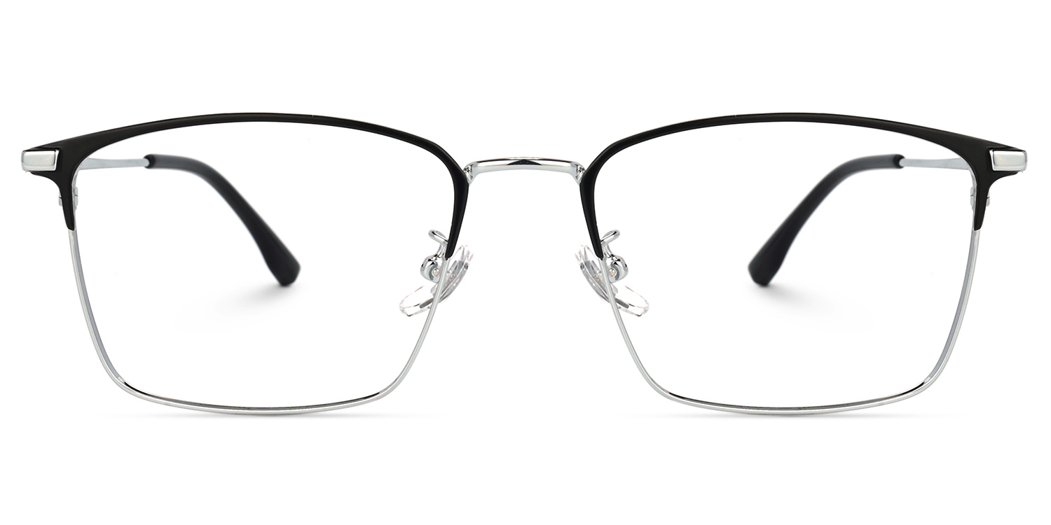 Jones Rectangle Silver Glasses | ZEELOOL UK0