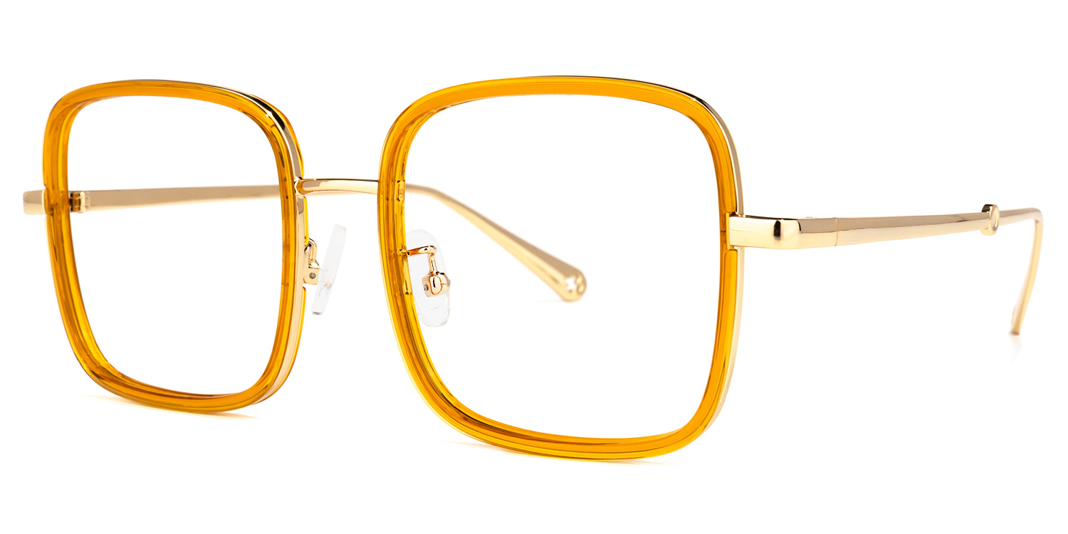 Ozzy Square Yellow Glasses | ZEELOOL UK1