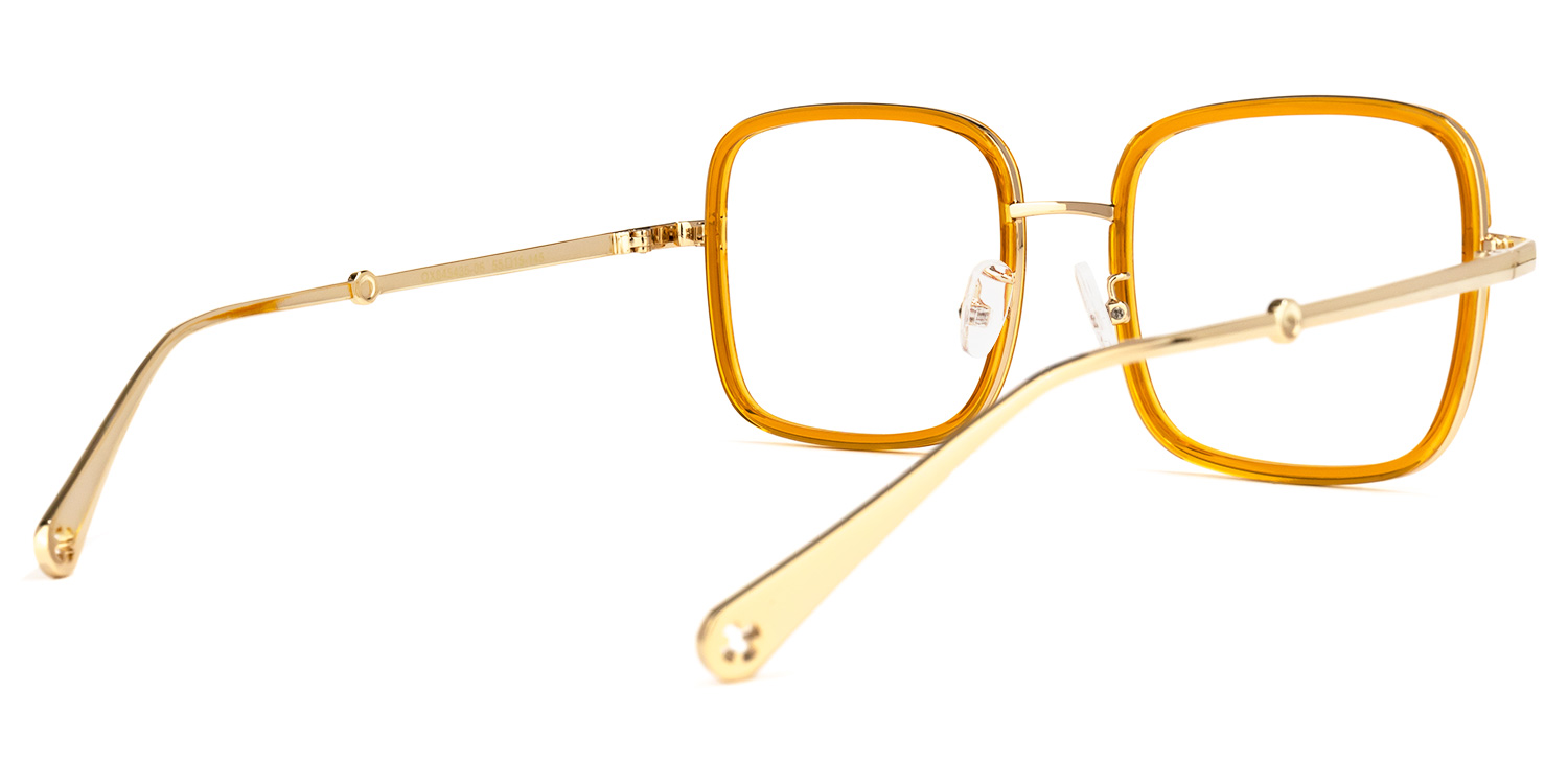 Ozzy Square Yellow Glasses | ZEELOOL UK3