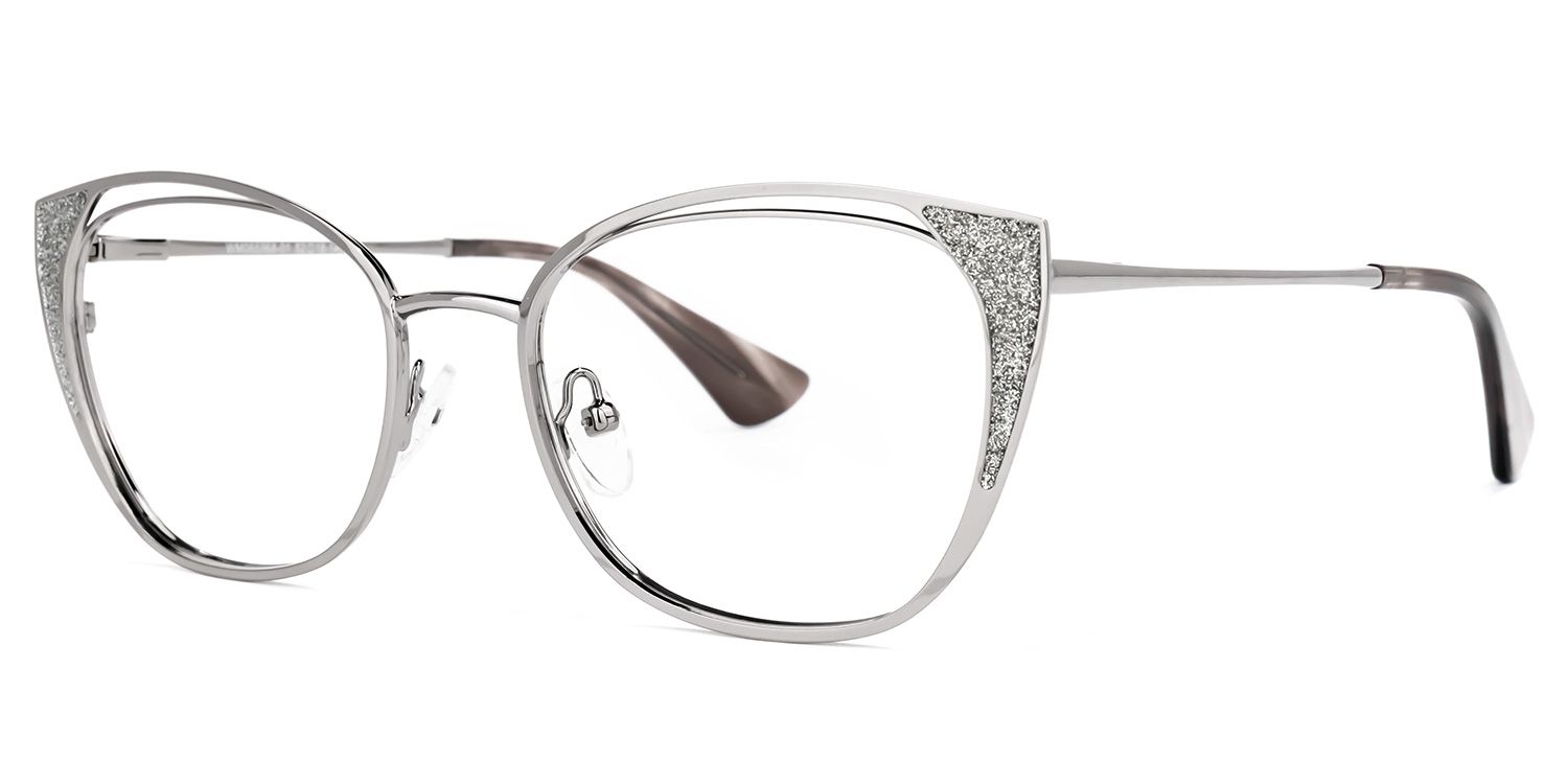 Maestre Cateye Silver Glasses | ZEELOOL UK1