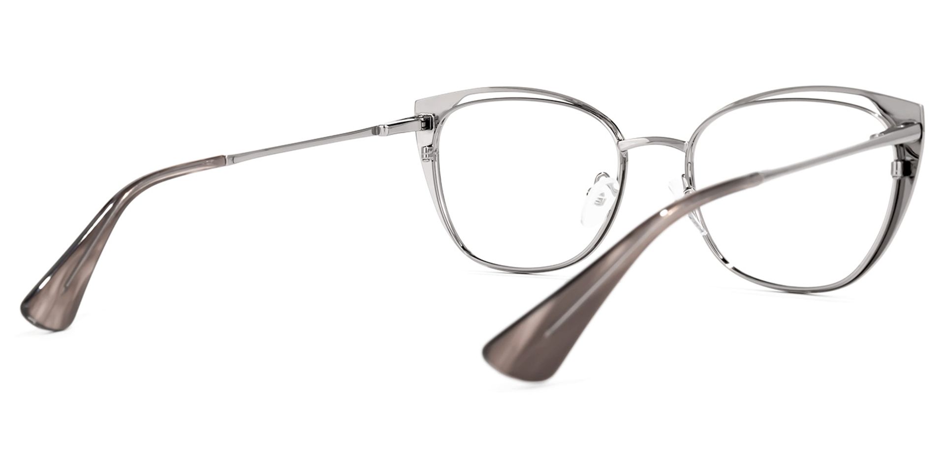 Maestre Cateye Silver Glasses | ZEELOOL UK3