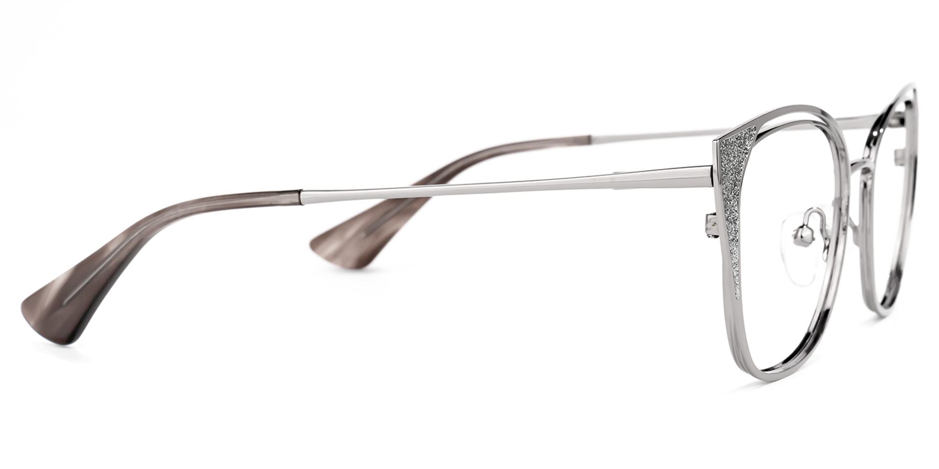 Maestre Cateye Silver Glasses | ZEELOOL UK2