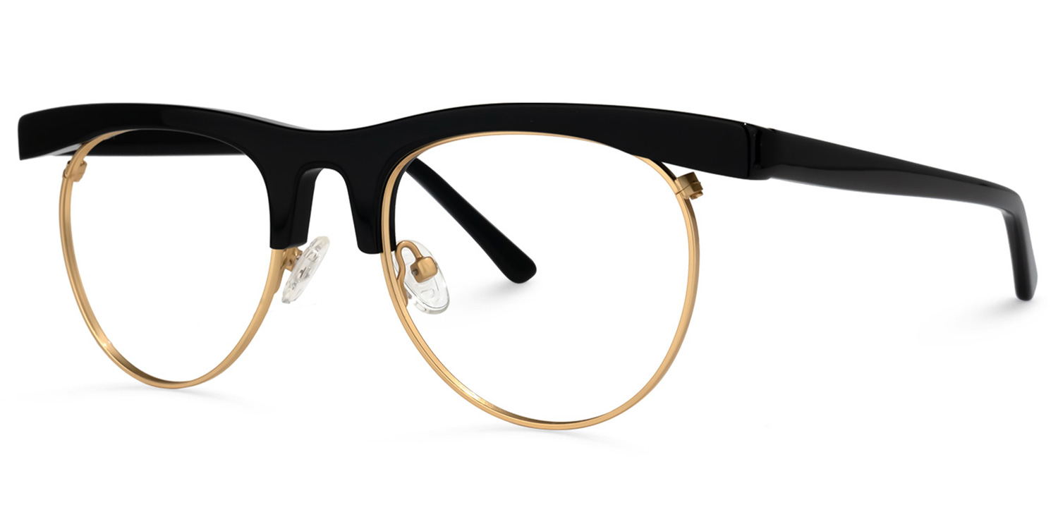 Kenyetta Browline Black Glasses | ZEELOOL UK1