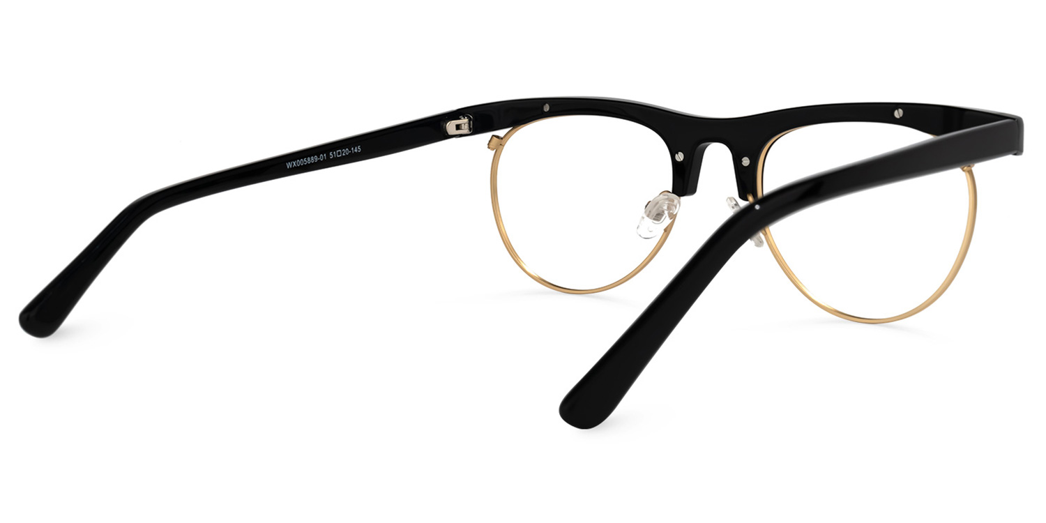 Kenyetta Browline Black Glasses | ZEELOOL UK3