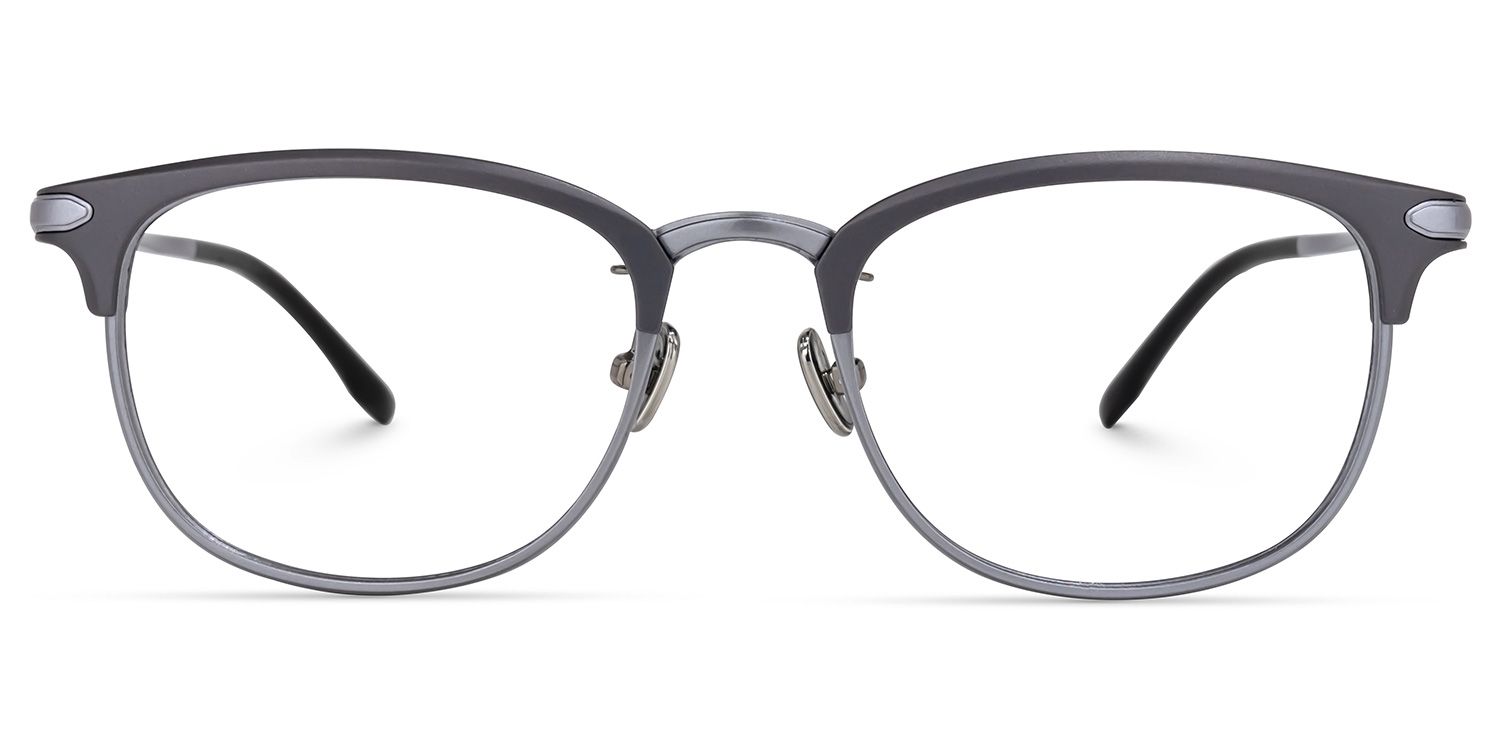 Moreno Browline Gray Glasses | ZEELOOL UK0