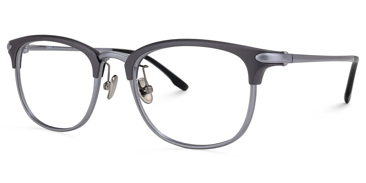 Moreno Browline Gray Glasses | ZEELOOL UK1