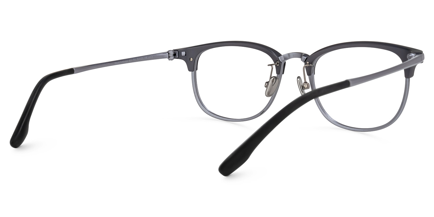 Moreno Browline Gray Glasses3