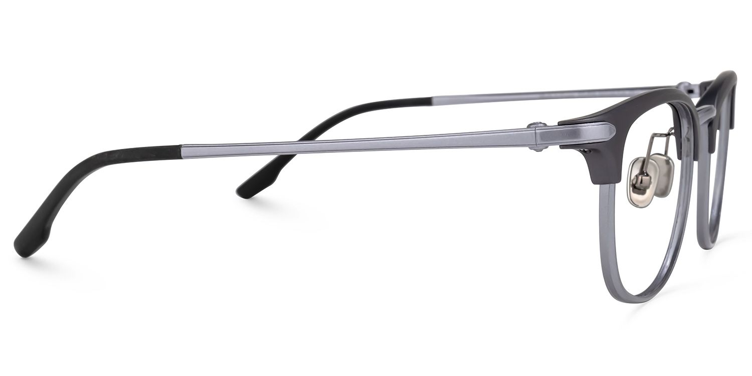 Moreno Browline Gray Glasses | ZEELOOL UK2