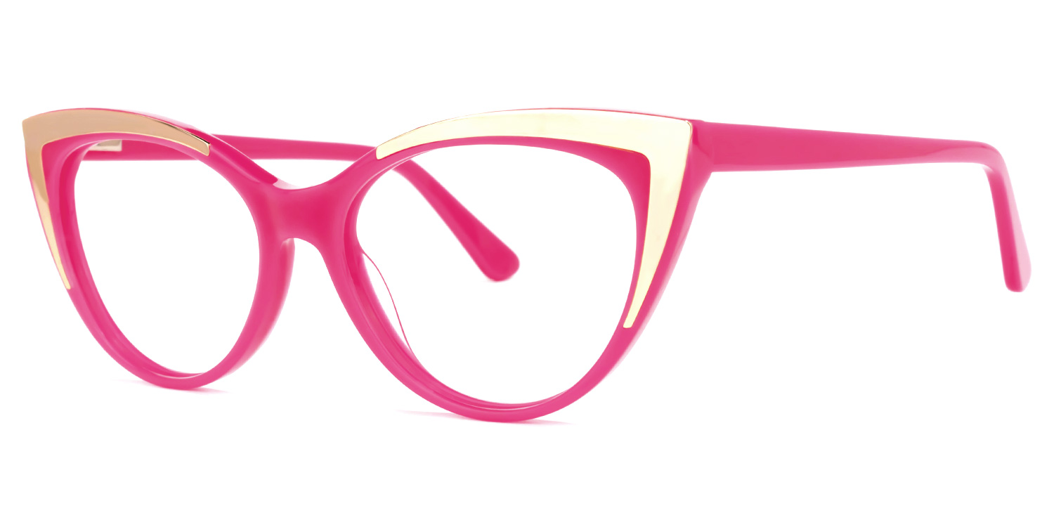 Stinson Cateye Bright-Pink Glasses | ZEELOOL UK1