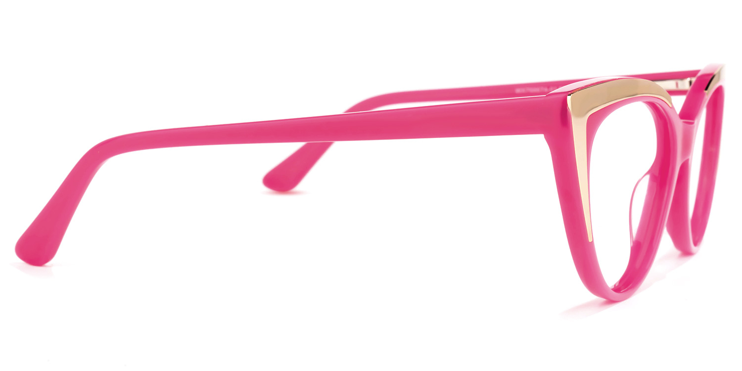 Stinson Cateye Bright-Pink Glasses | ZEELOOL UK2