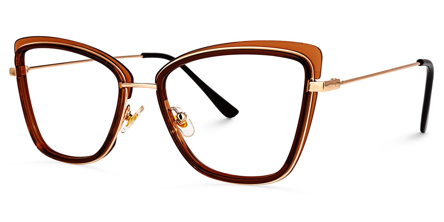 Neal Cateye Brown Glasses | ZEELOOL UK1