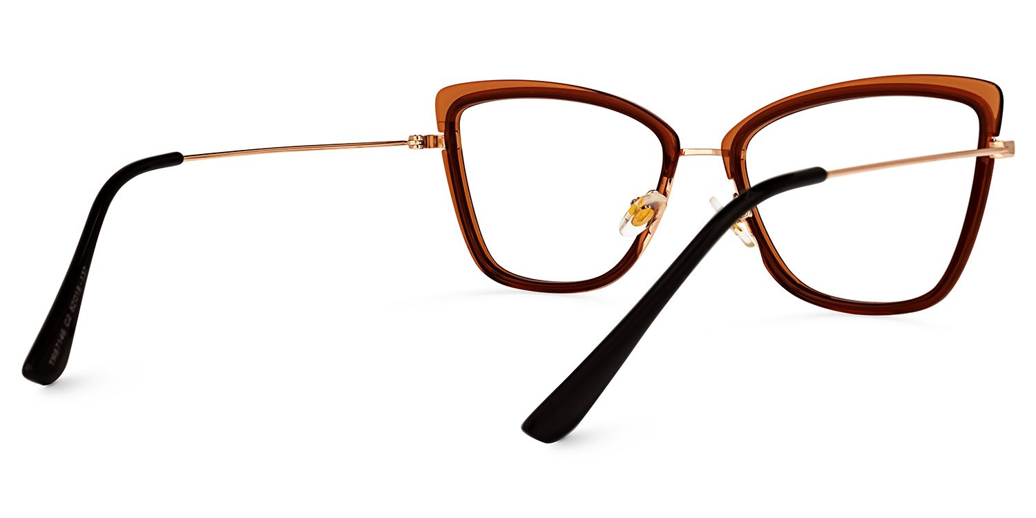 Neal Cateye Brown Glasses | ZEELOOL UK3