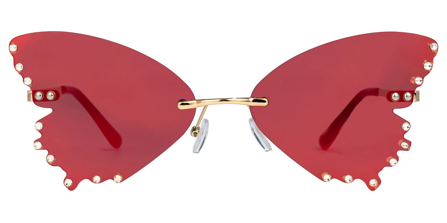 Rosie Butterfly Red Sunglasses | ZEELOOL UK0