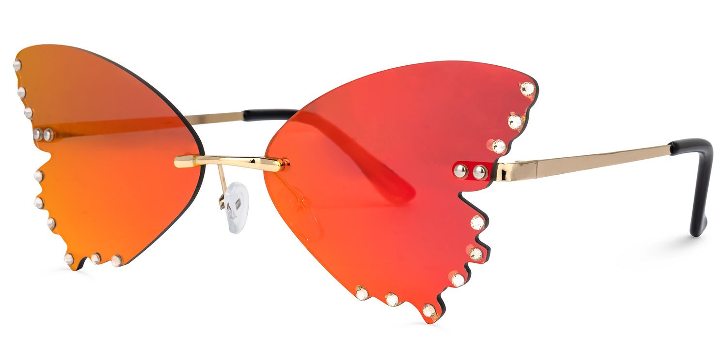 Rosie Butterfly Red Sunglasses | ZEELOOL UK1