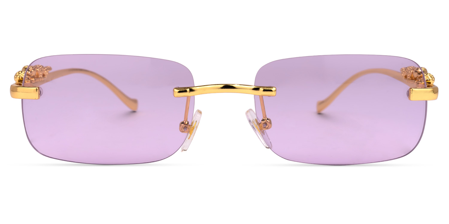 Carolina Rectangle Purple Sunglasses | ZEELOOL UK0