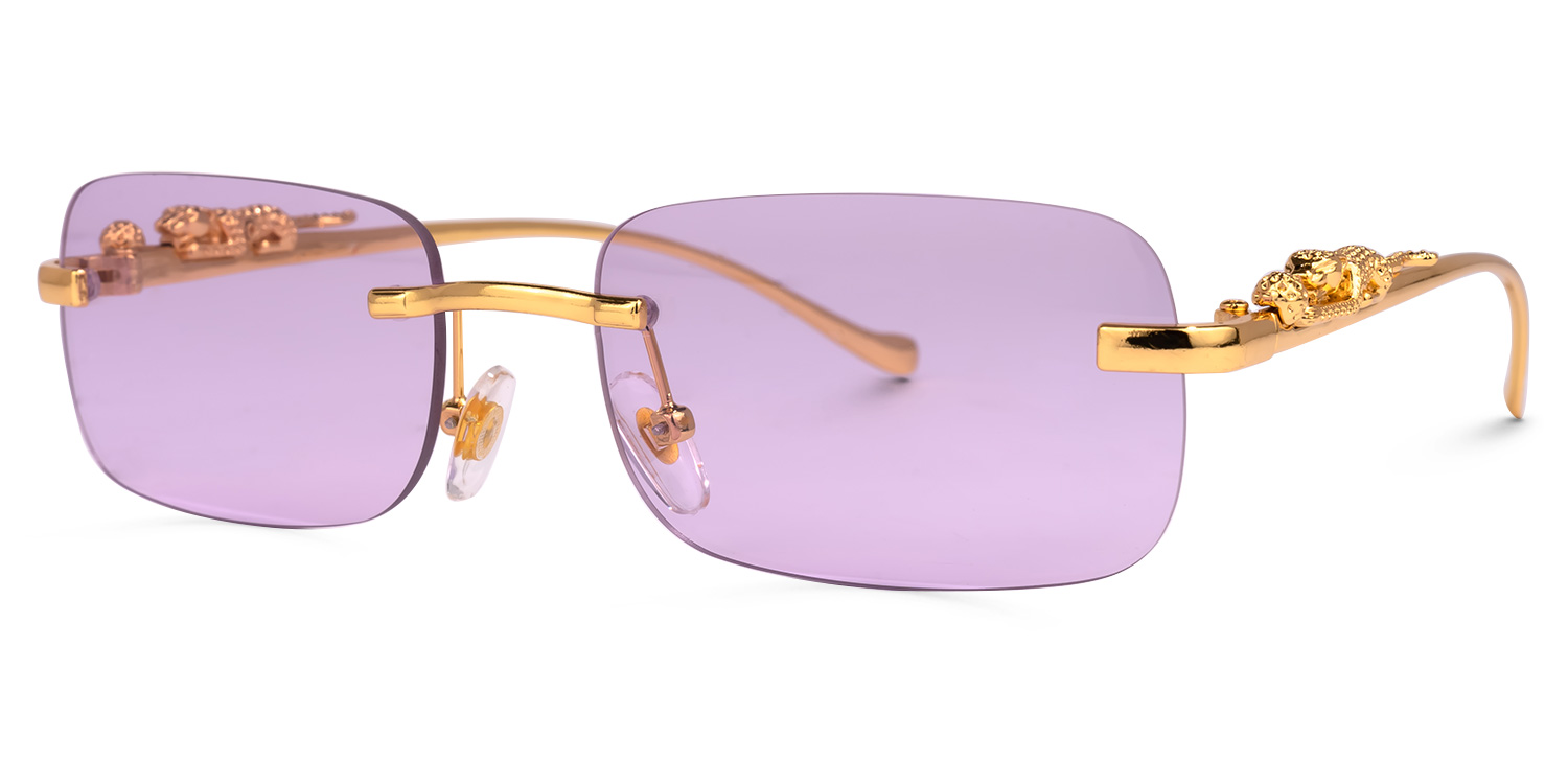 Carolina Rectangle Purple Sunglasses | ZEELOOL UK1