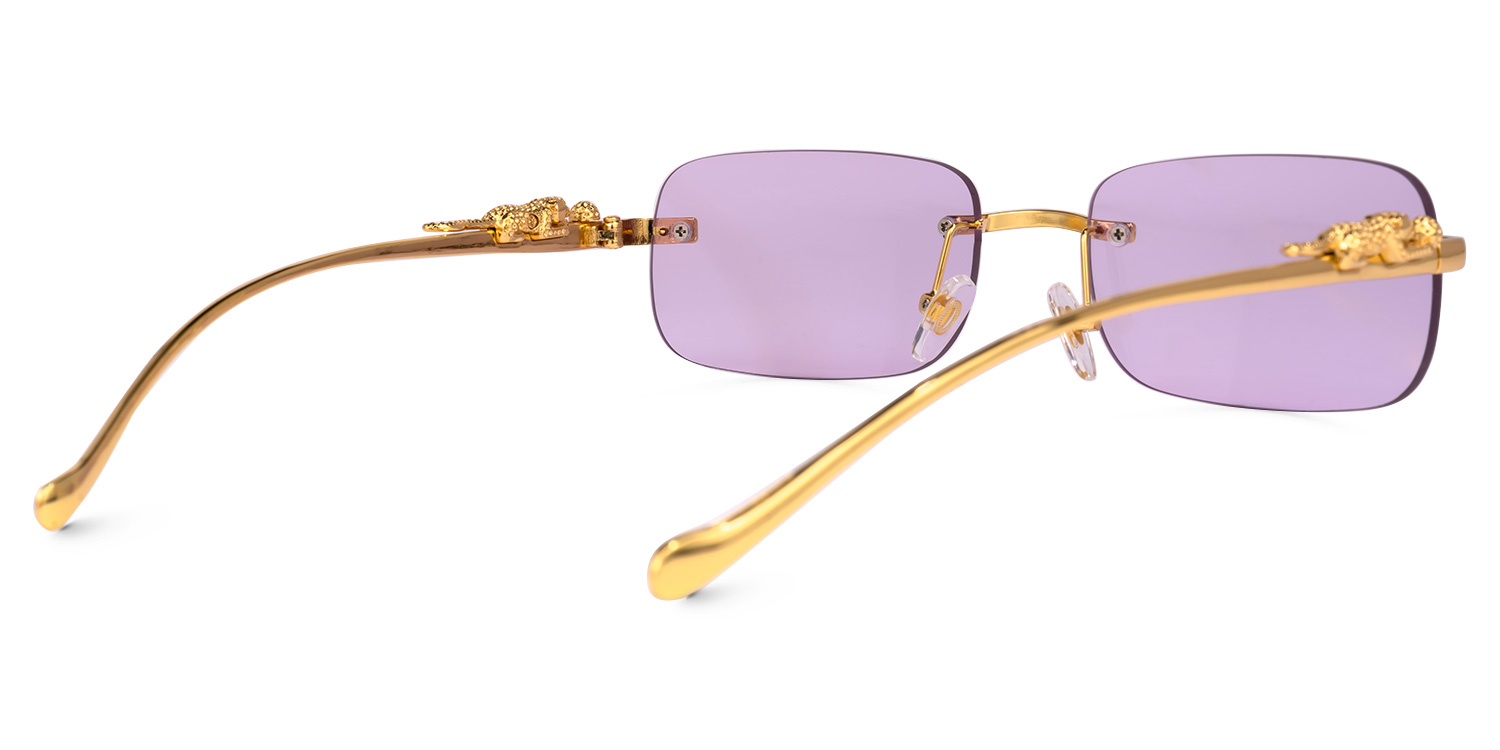 Carolina Rectangle Purple Sunglasses | ZEELOOL UK3