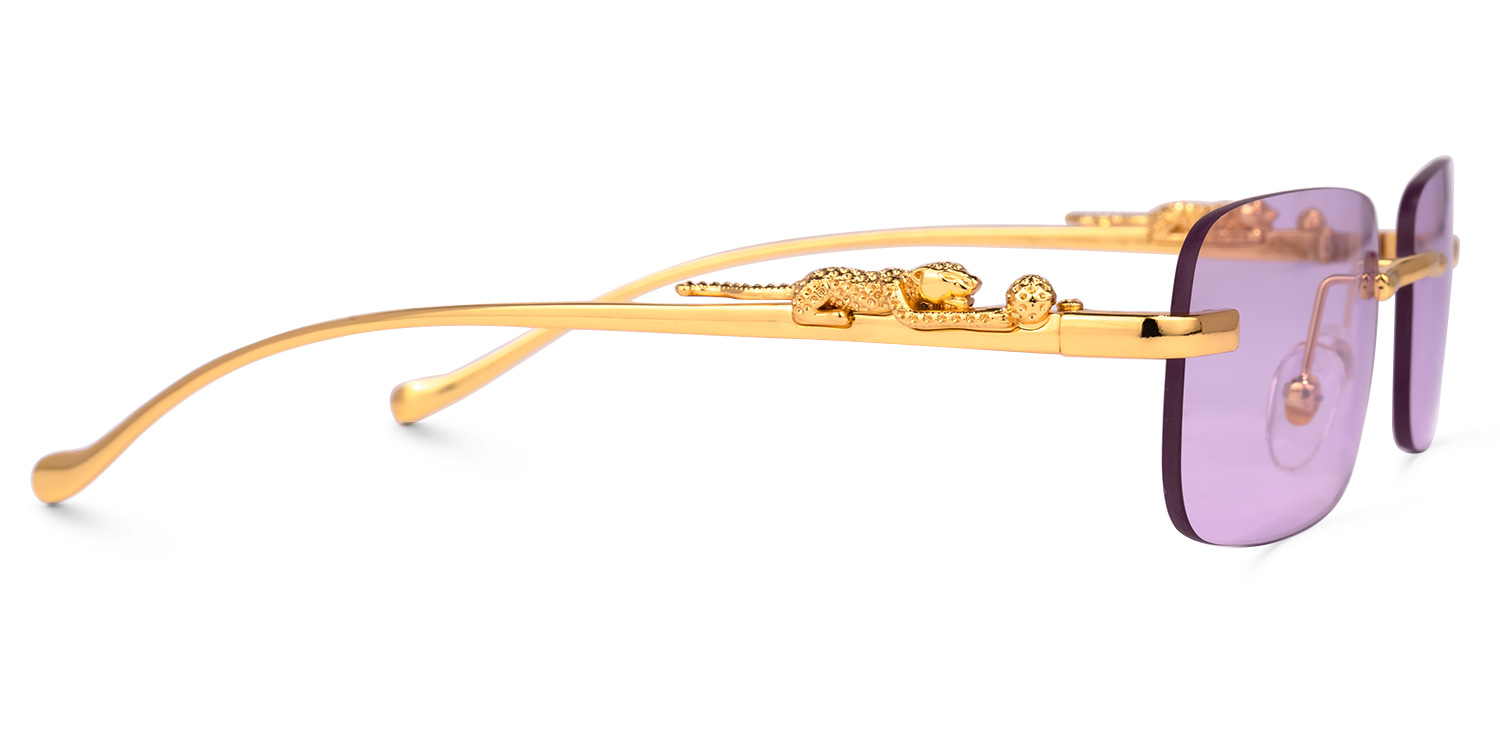 Carolina Rectangle Purple Sunglasses | ZEELOOL UK2