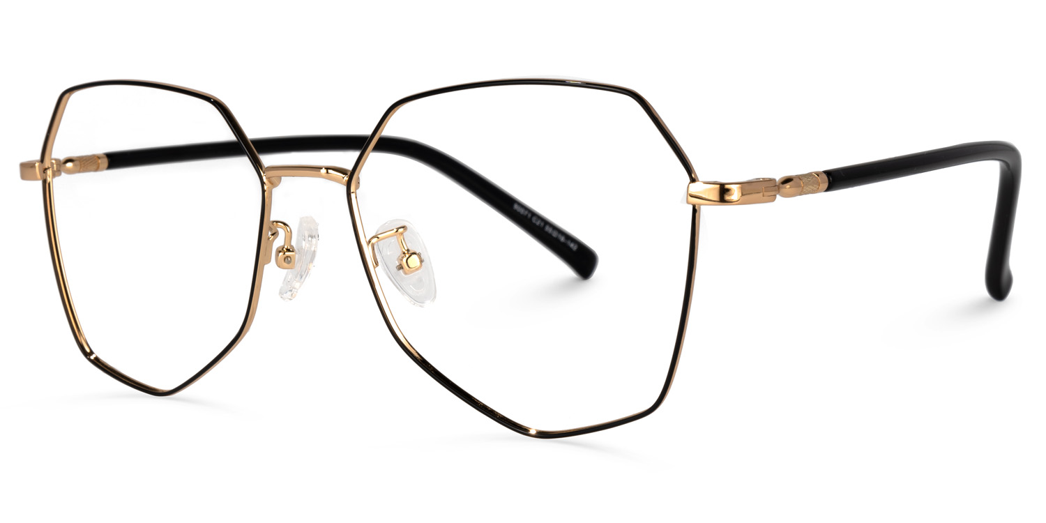 Bivins Geometric Black Glasses | ZEELOOL UK1