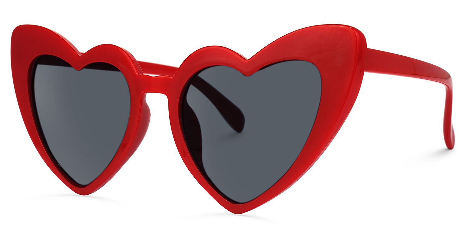 Monkina Heart Red Sunglasses | ZEELOOL UK1