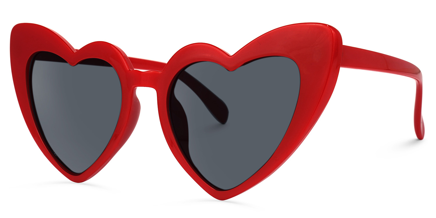 Monkina Heart Red Sunglasses | ZEELOOL UK1