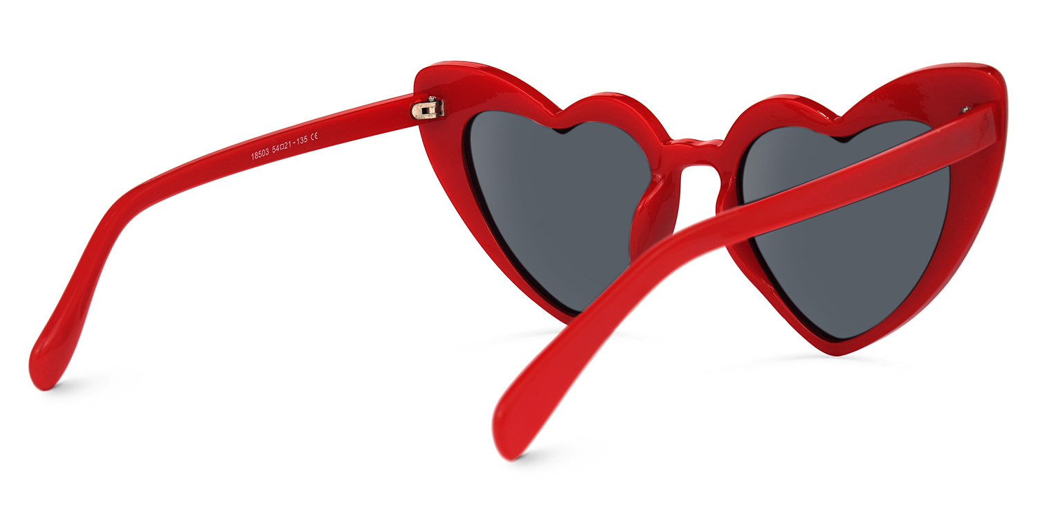 Monkina Heart Red Sunglasses | ZEELOOL UK3