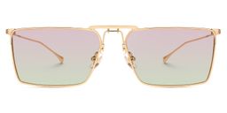 Adele Rectangle Rose-Gold Sunglasses0