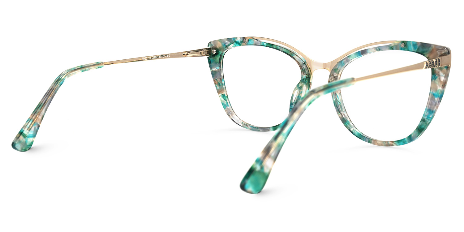 Kamara Cateye Green-Floral Glasses | ZEELOOL UK3