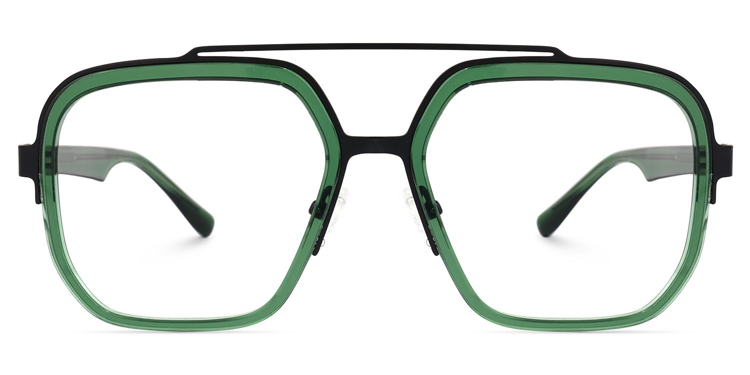 Ace Aviator Green Frame Glasses for Men | ZEELOOL UK0