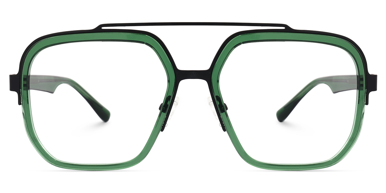 Ace Aviator Green Frame Glasses for Men | ZEELOOL UK0