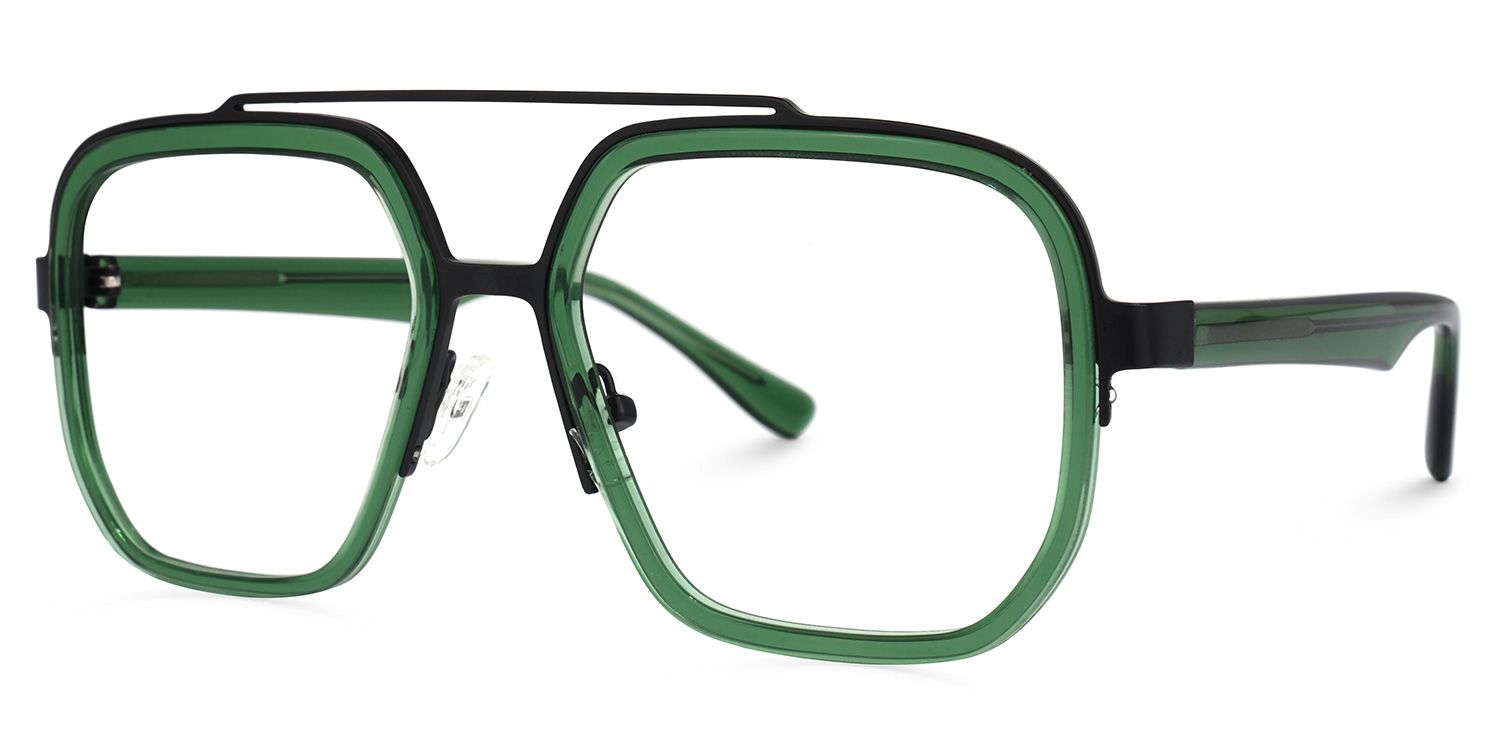 Ace Aviator Green Frame Glasses for Men | ZEELOOL UK1
