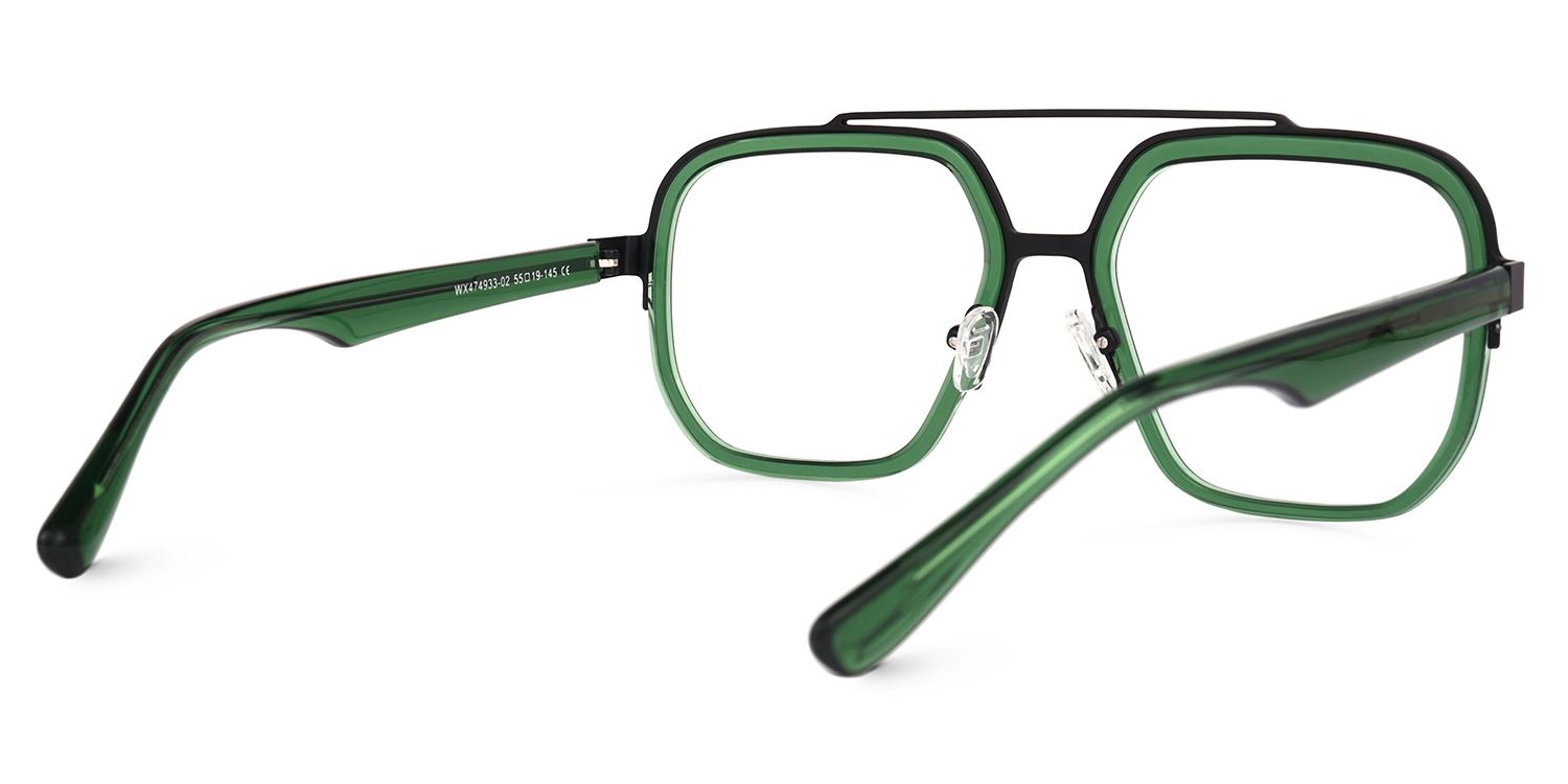 Ace Aviator Green Frame Glasses for Men | ZEELOOL UK3